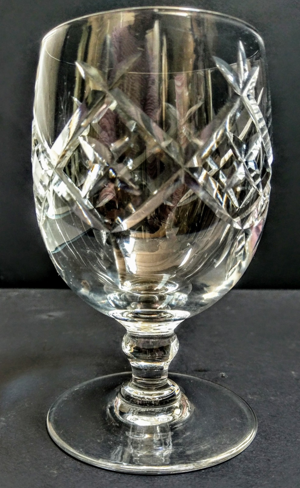 Vintage Cut Glass Rummer c.1950 (1 of 6)