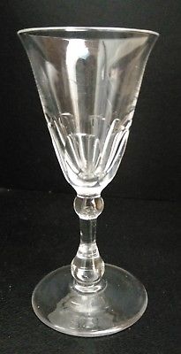 Elegant Regency Facet Cut Wine Glass c.1815 (1 of 4)