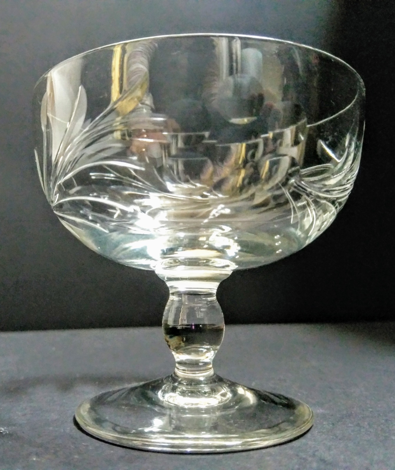 Engraved Sweetmeat Glass c.1860 (1 of 5)