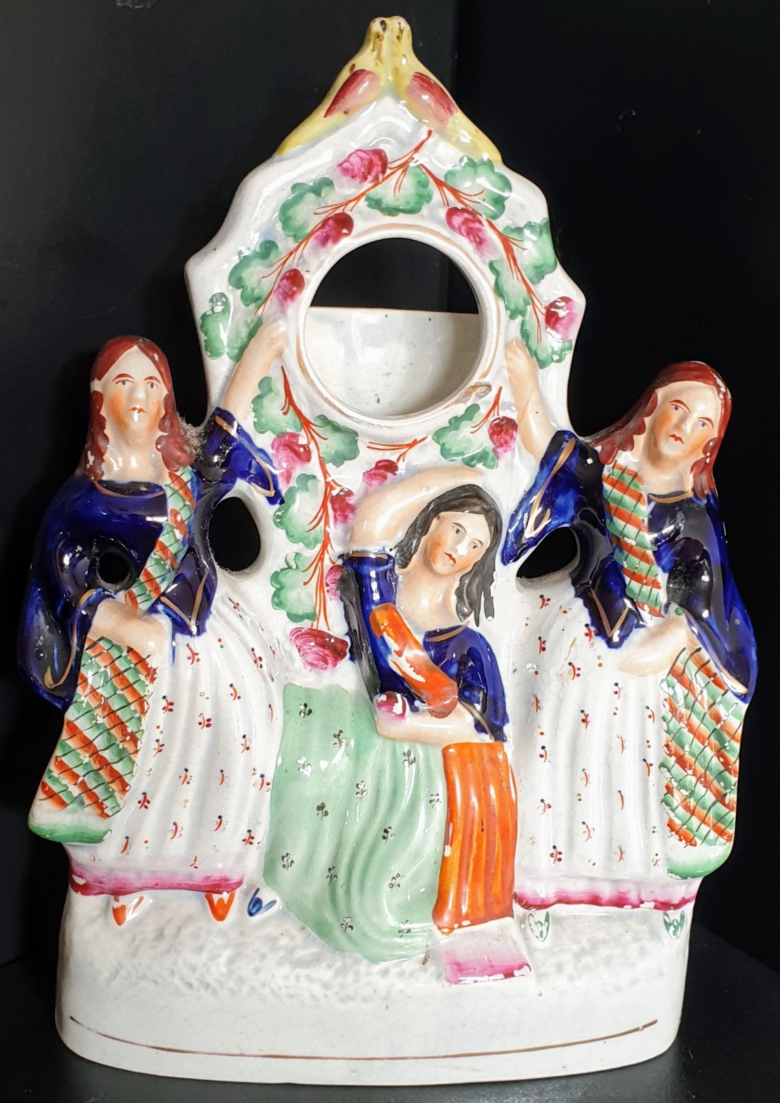 Staffordshire Pocket Watch Holder c.1855 (1 of 5)