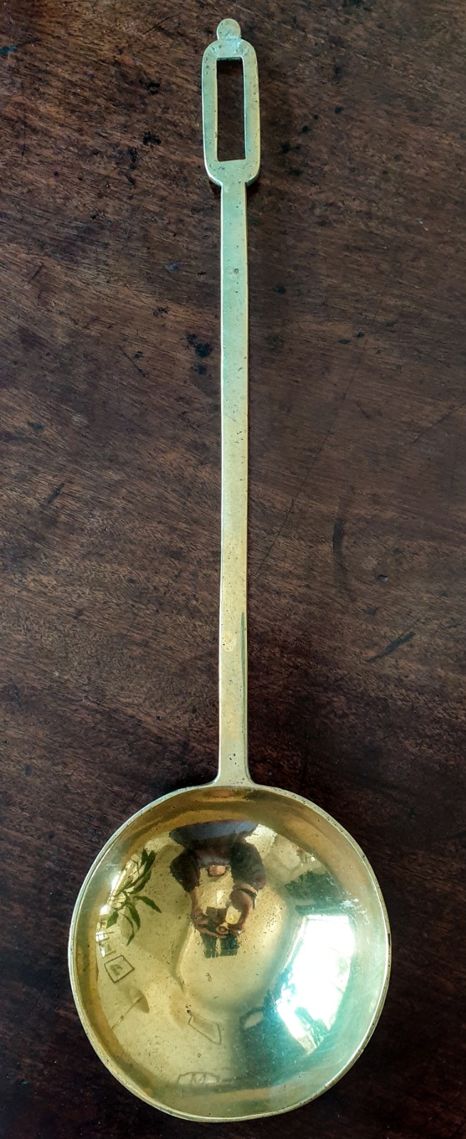 Large Antique Brass Ladle c.1840 (1 of 4)