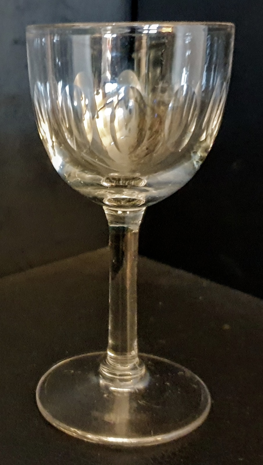 Victorian Facet Cut Port Glass c.1865 (1 of 4)