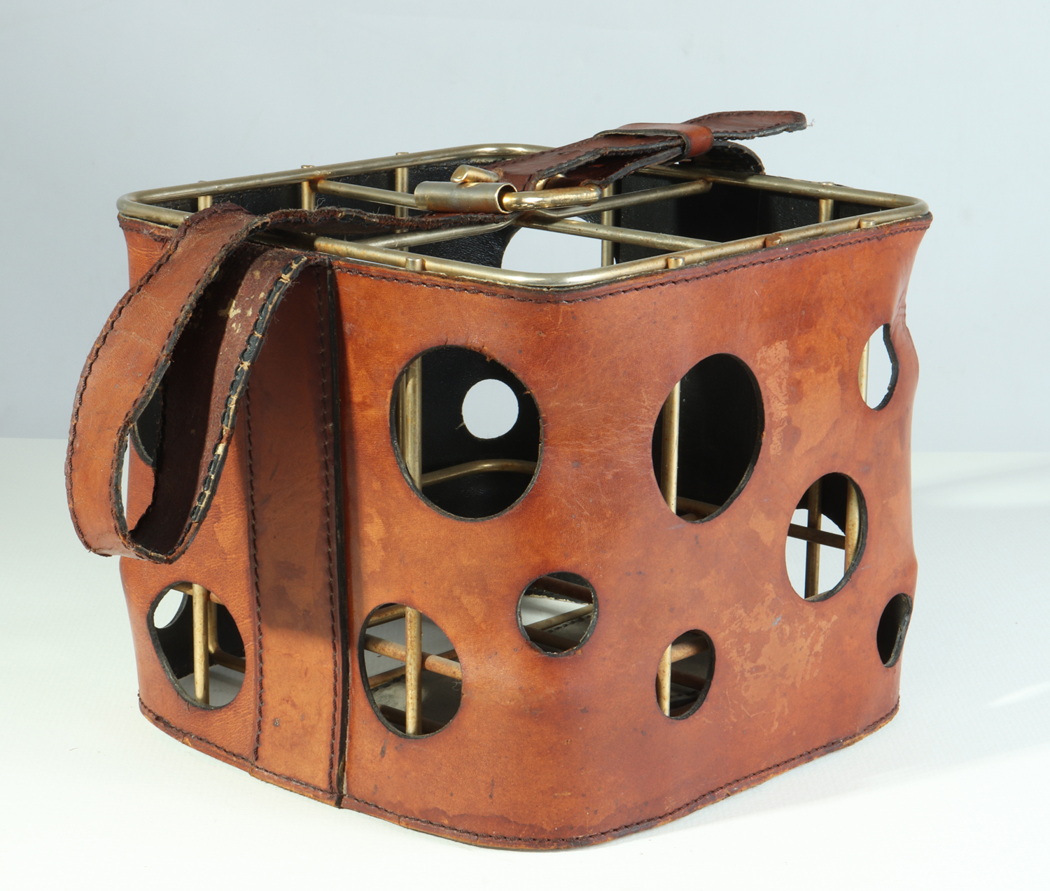 Wine Bottle Holder by Jacques Adnet c.1950 (1 of 1) Wine Bottle Holder by Jacques Adnet c.1950 (1 of 1)