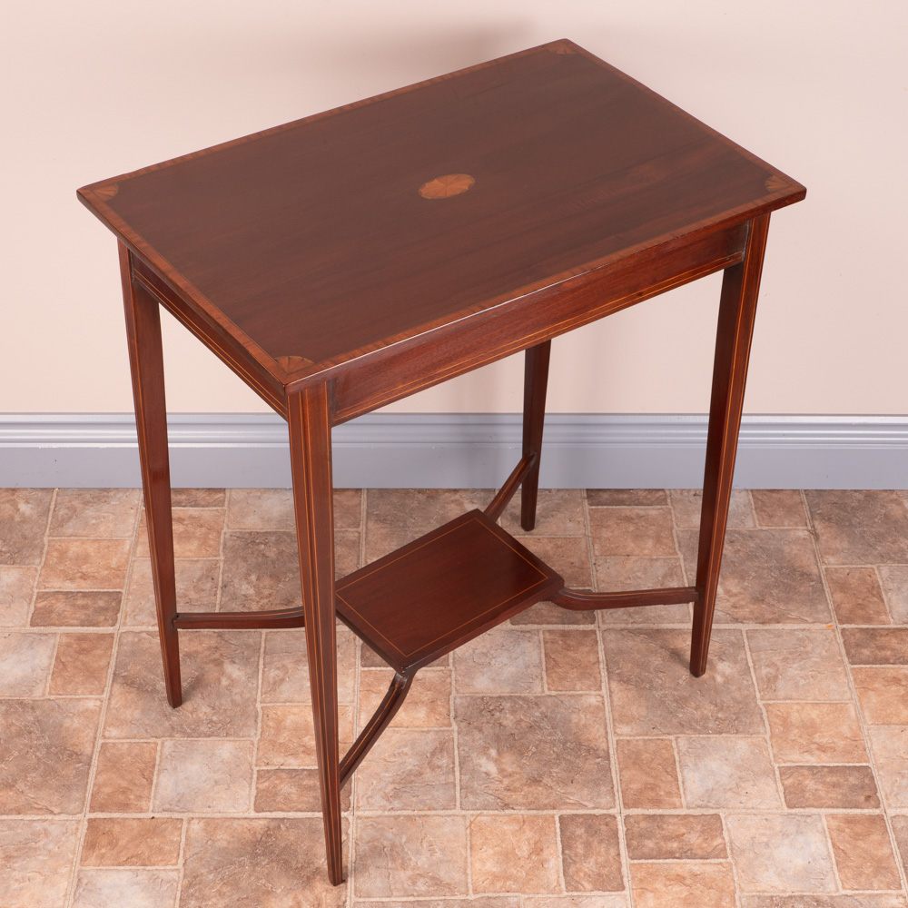 Inlaid Mahogany Occasional Table (1 of 15)