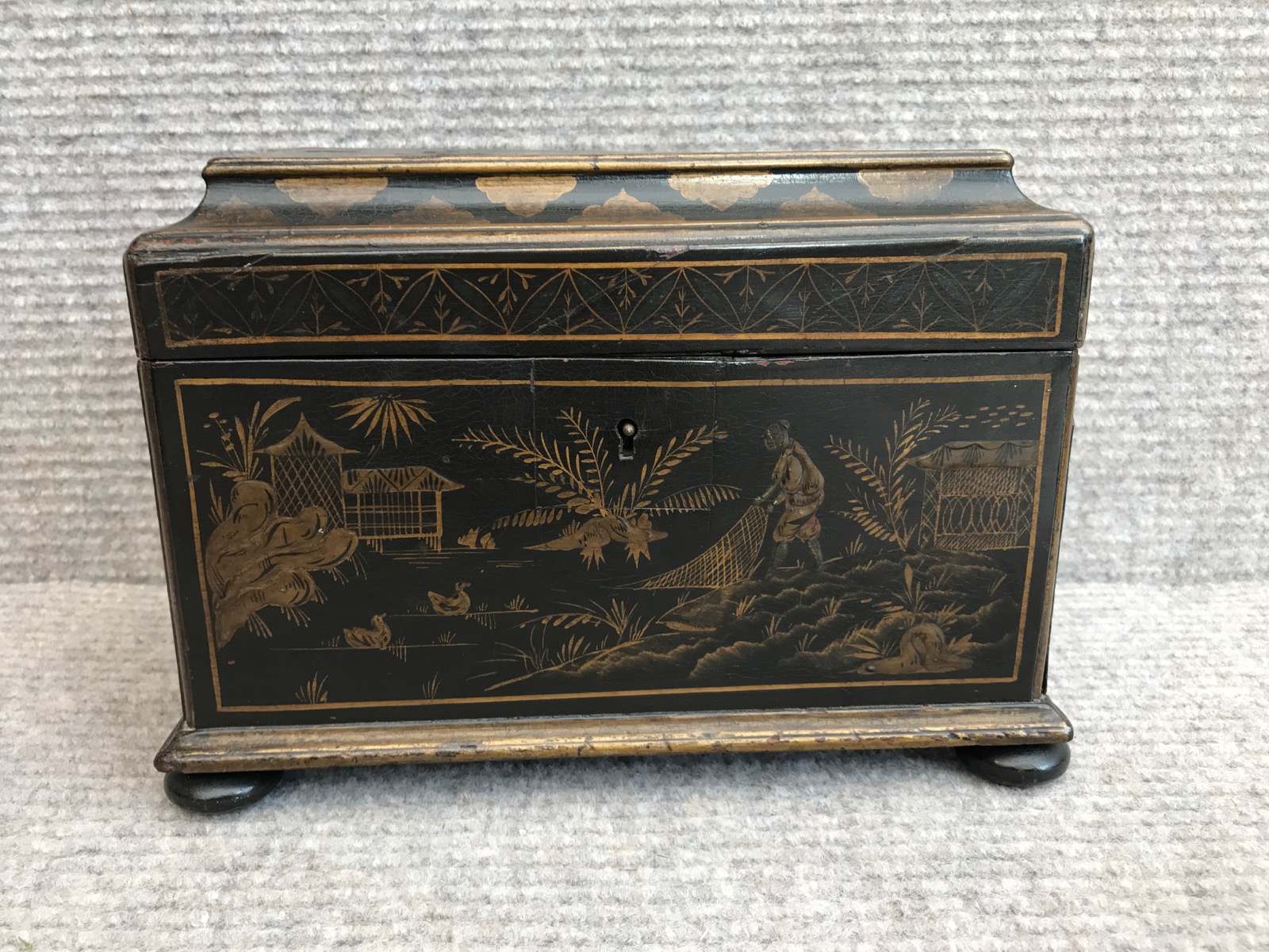 18th Century English Lacquered Tea Caddy (1 of 10)