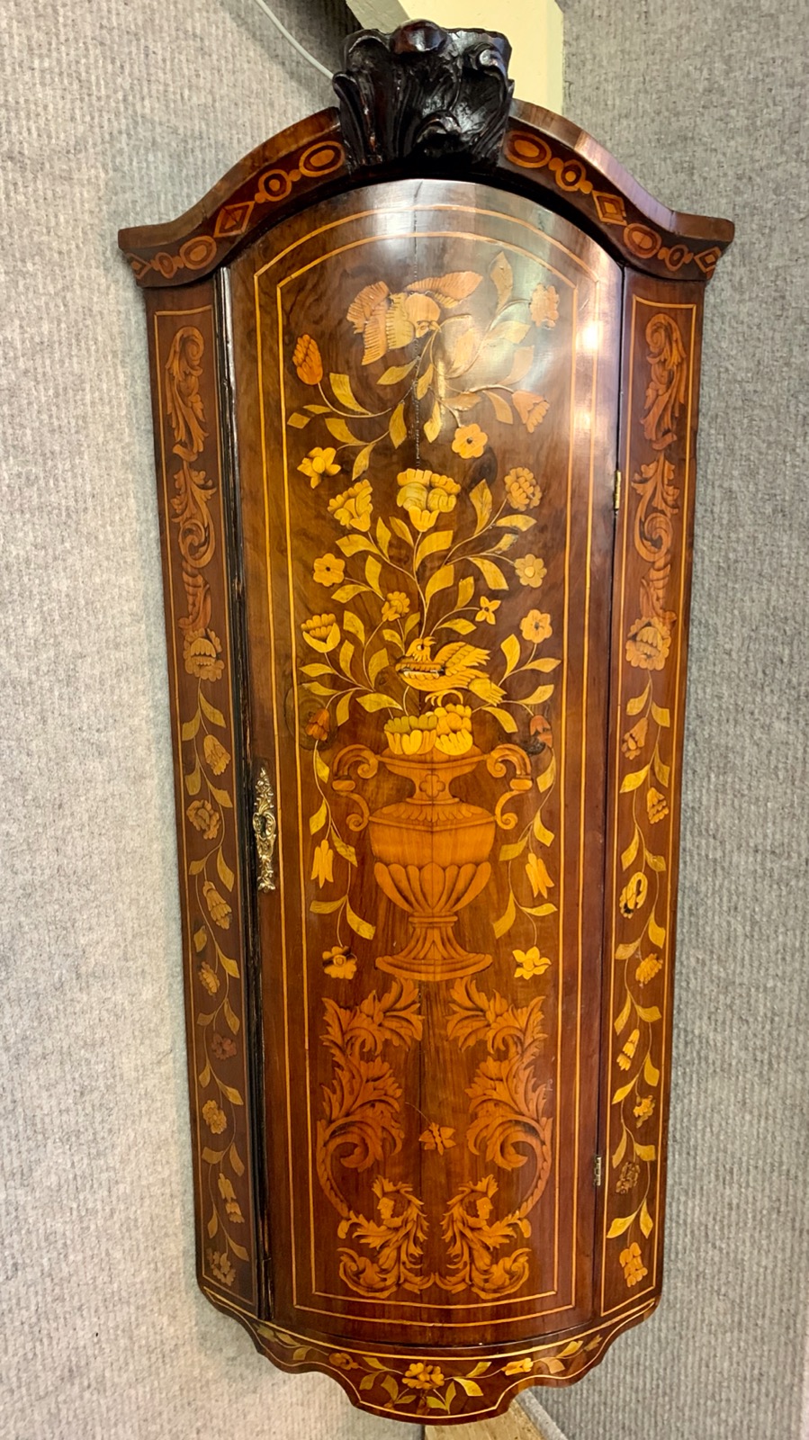 Dutch Marquetry Corner Cupboard (1 of 9) Dutch Marquetry Corner Cupboard (1 of 9)