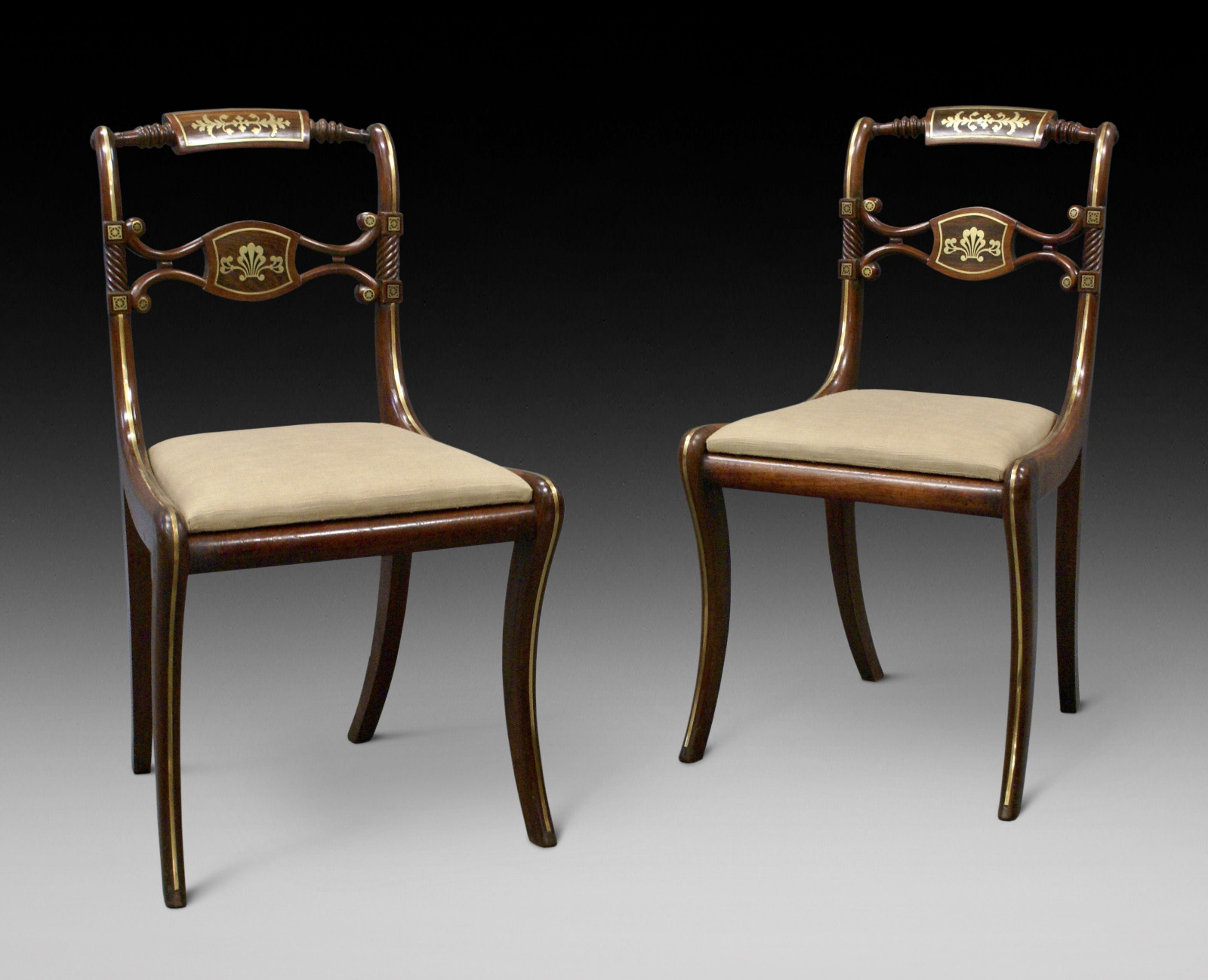 Superb Pair of Regency Side Chairs (1 of 6) Superb Pair of Regency Side Chairs (1 of 6)