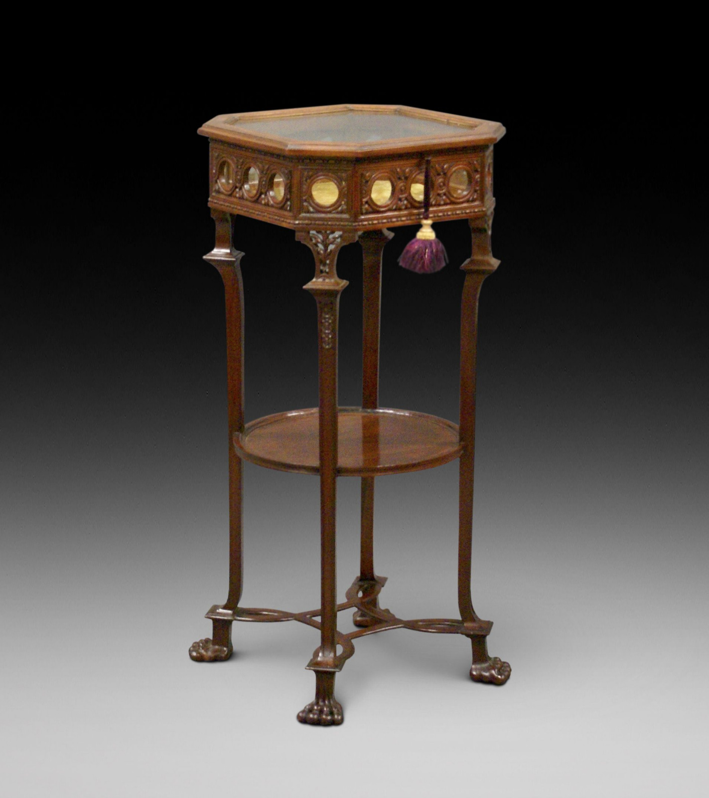 Superb Carved Mahogany Bijouterie Table (1 of 1) Superb Carved Mahogany Bijouterie Table (1 of 1)