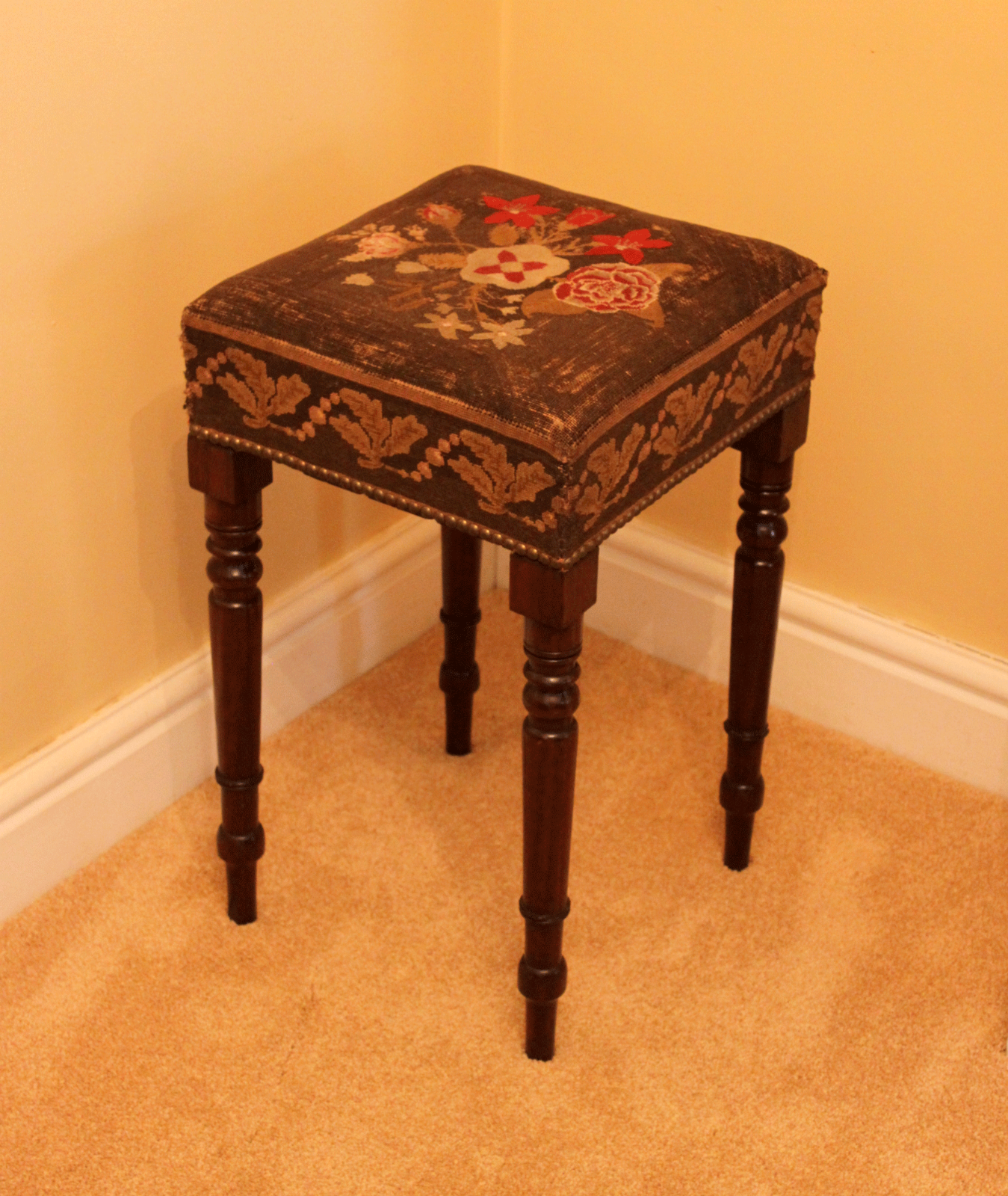 19th Century Mahogany High Stool (1 of 1) 19th Century Mahogany High Stool (1 of 1)