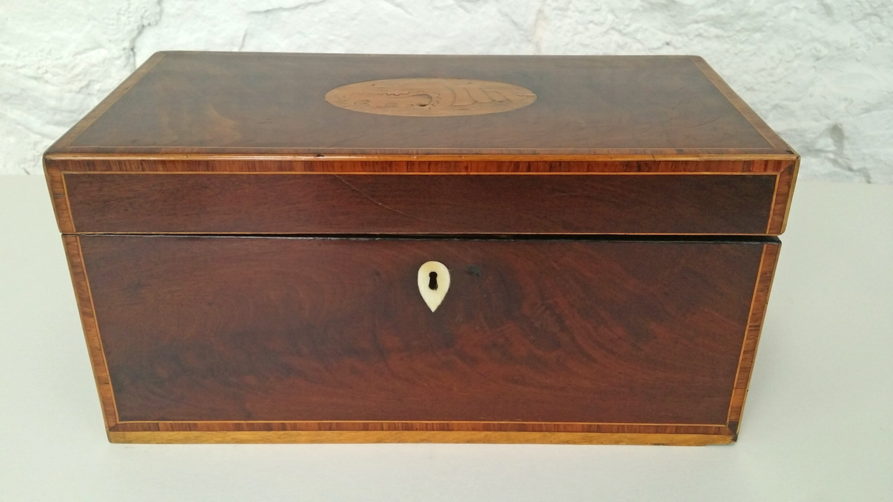 Georgian Inlaid Tea Caddy (1 of 6)