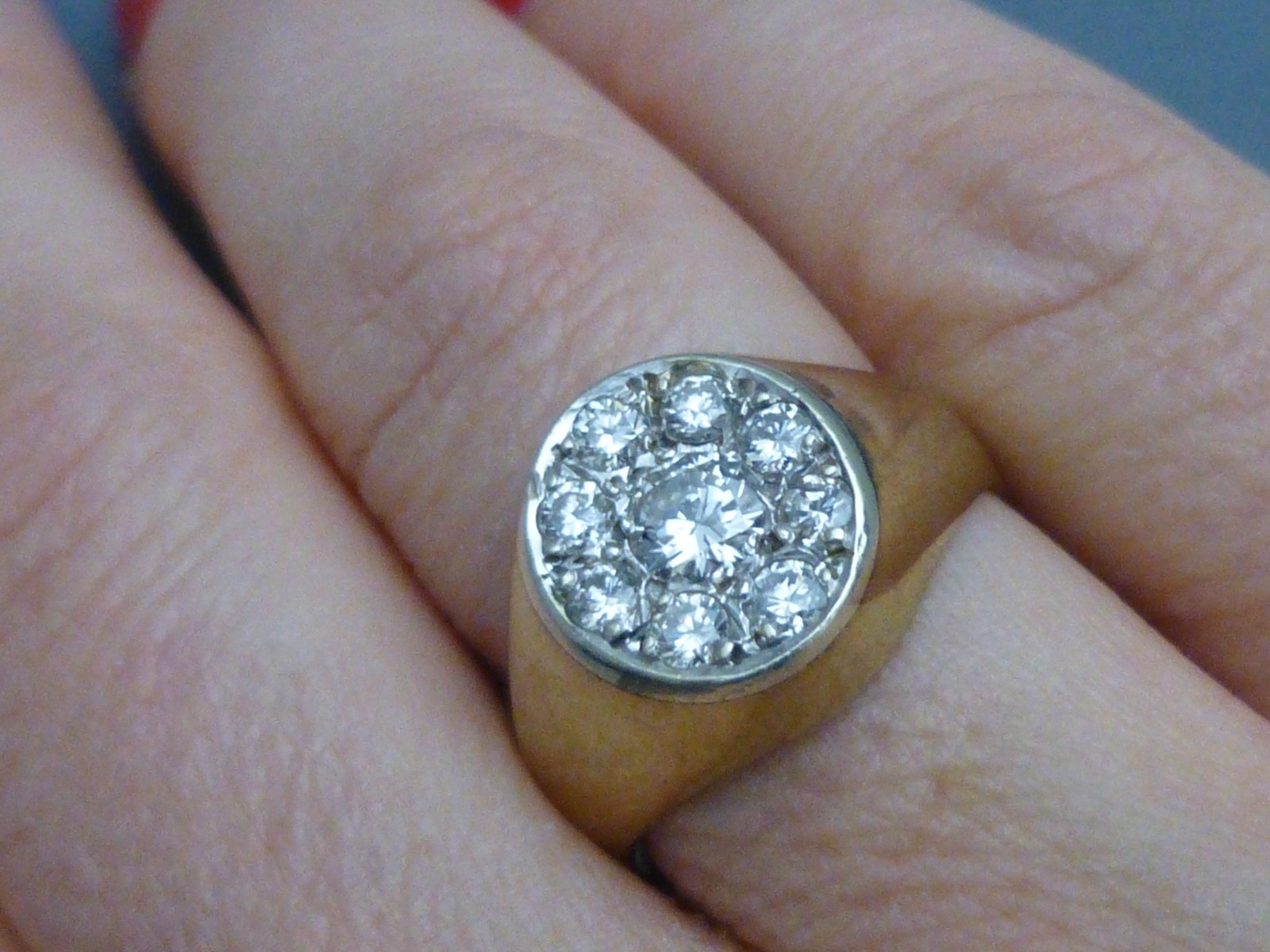 9ct Gold & Diamond Cluster Ring (1 of 4)