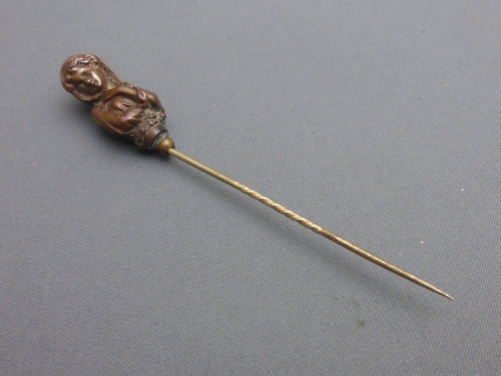 Bronze Lady Stickpin c.1880 (1 of 5)