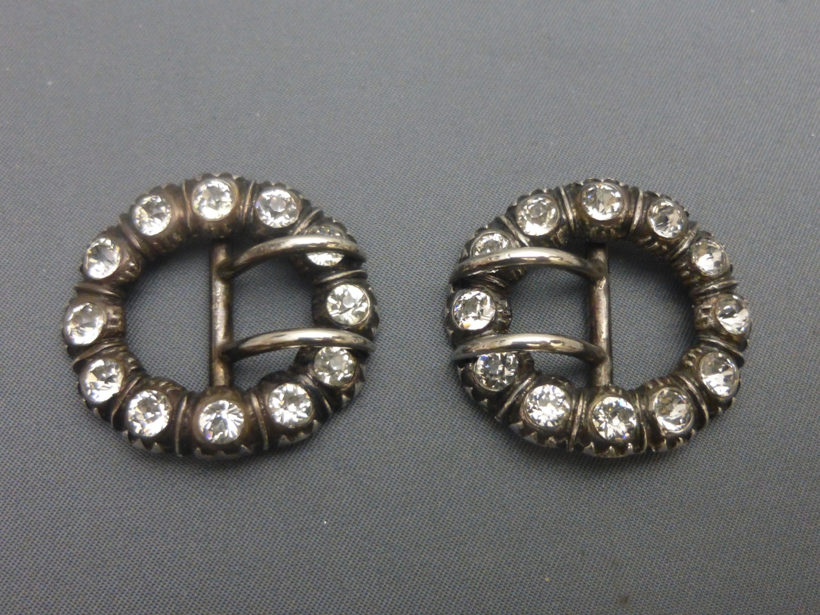 Pair of Georgian Silver & Paste Shoe Buckles (1 of 6)