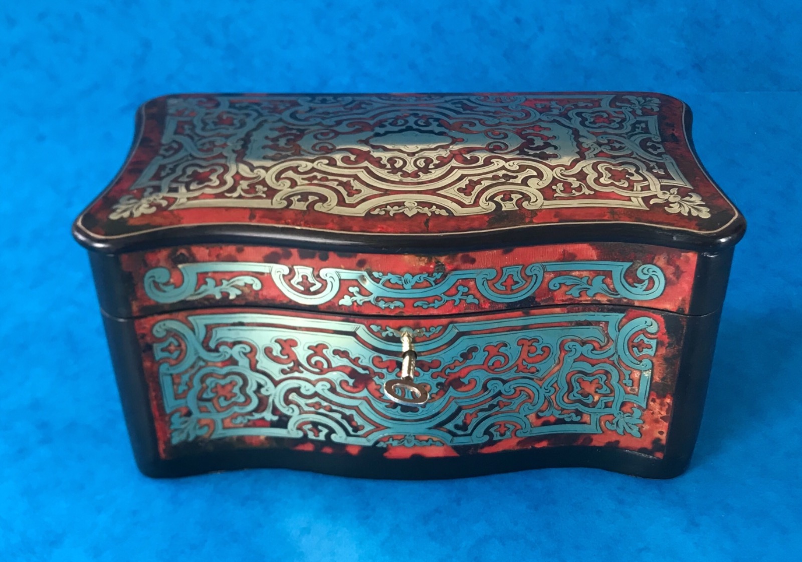 19th Century 1870 Boulle Tea Caddy (1 of 1) 19th Century 1870 Boulle Tea Caddy (1 of 1)