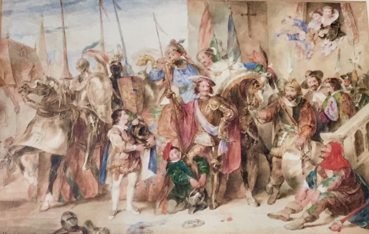 James Stephanoff Watercolour - Historical Pageant (1 of 2)