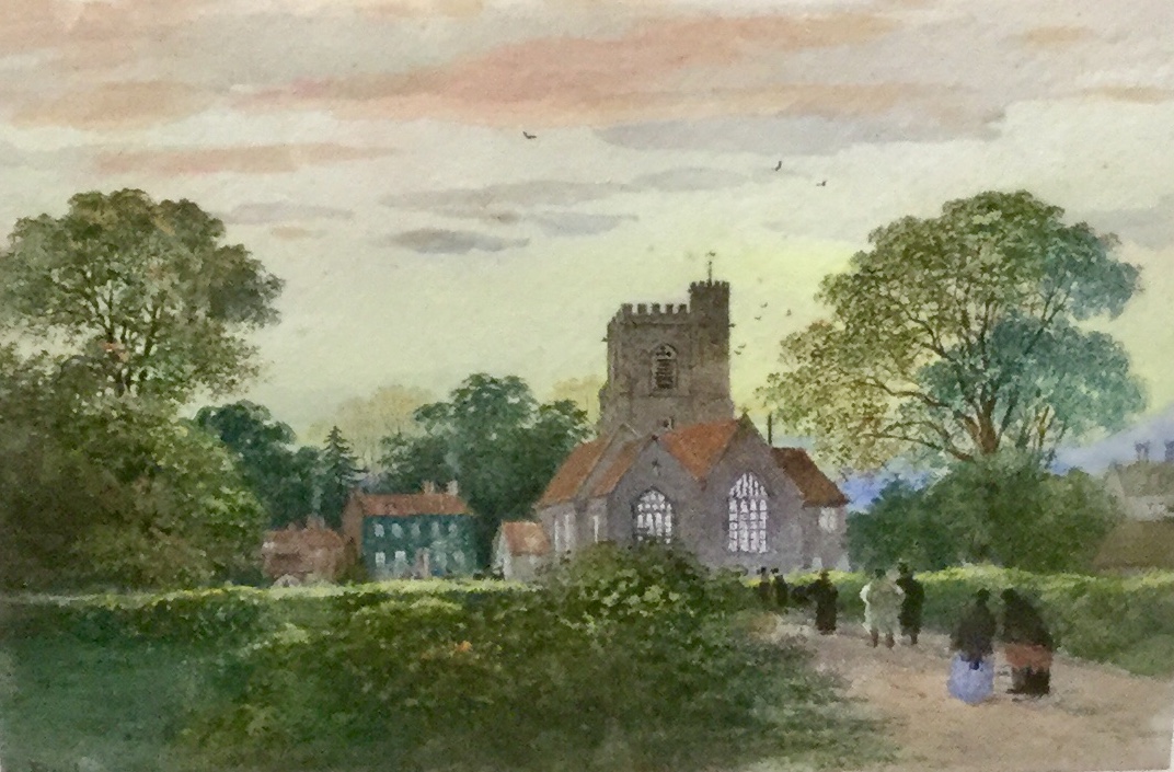 Etheline Eva Dell Watercolour - Going to Church Evening (1 of 3)