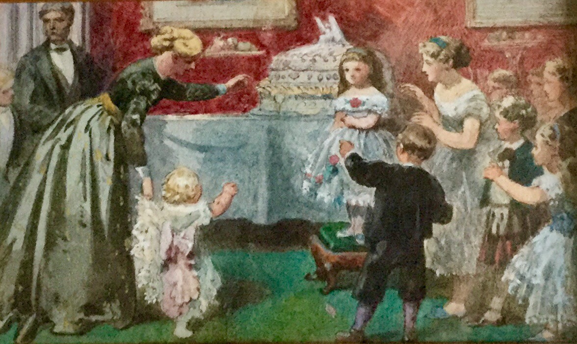 Frederick John Skill Watercolour - The Birthday (1 of 2)