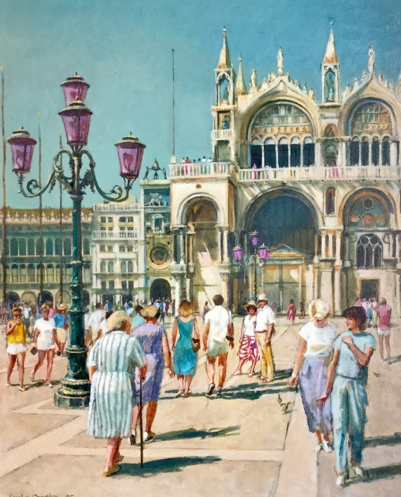Deryck Stephen Crowther Oil Painting - A Summer Holiday in Venice (1 of 3)