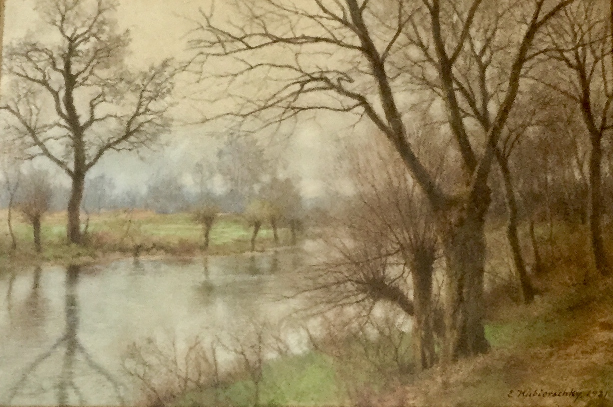 Erich Kubierschky Pastel - River Bank View (1 of 3)