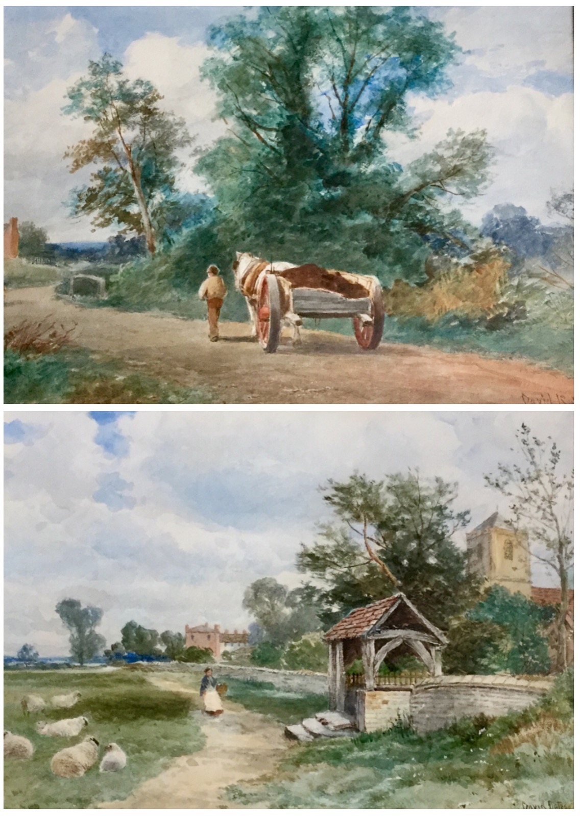 David Bates Pair of Watercolours of Rural Landscapes (1 of 5) David Bates Pair of Watercolours of Rural Landscapes (1 of 5)