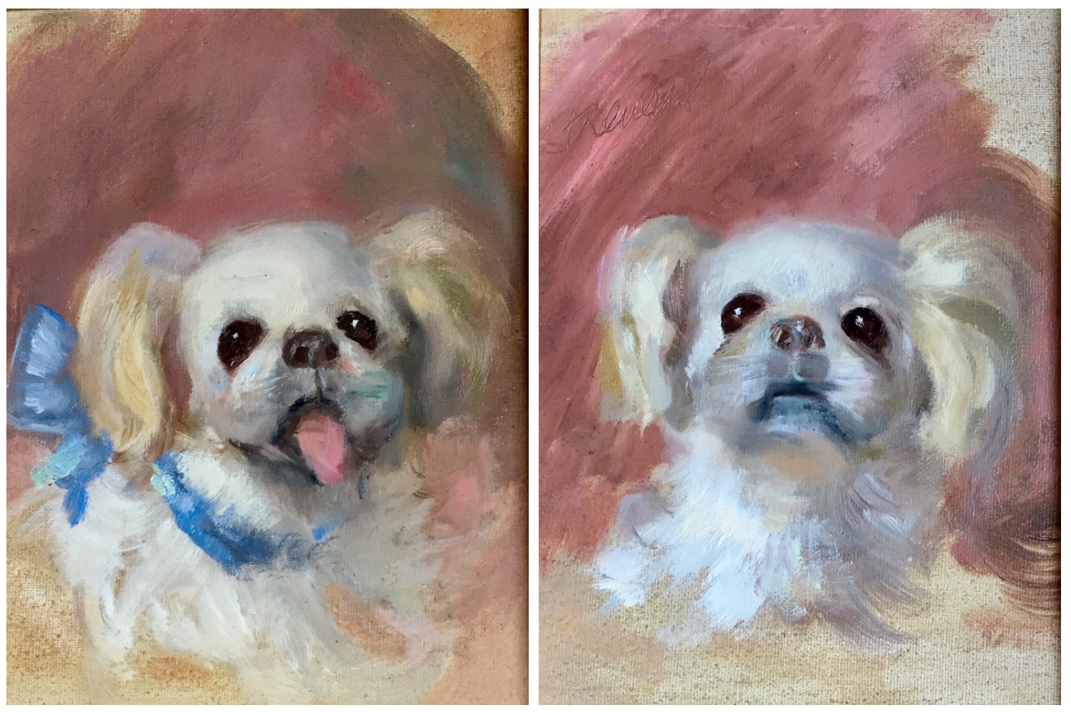 John Strevens Pair of Oil Paintings ‘Dog Portraits’ (1 of 4)