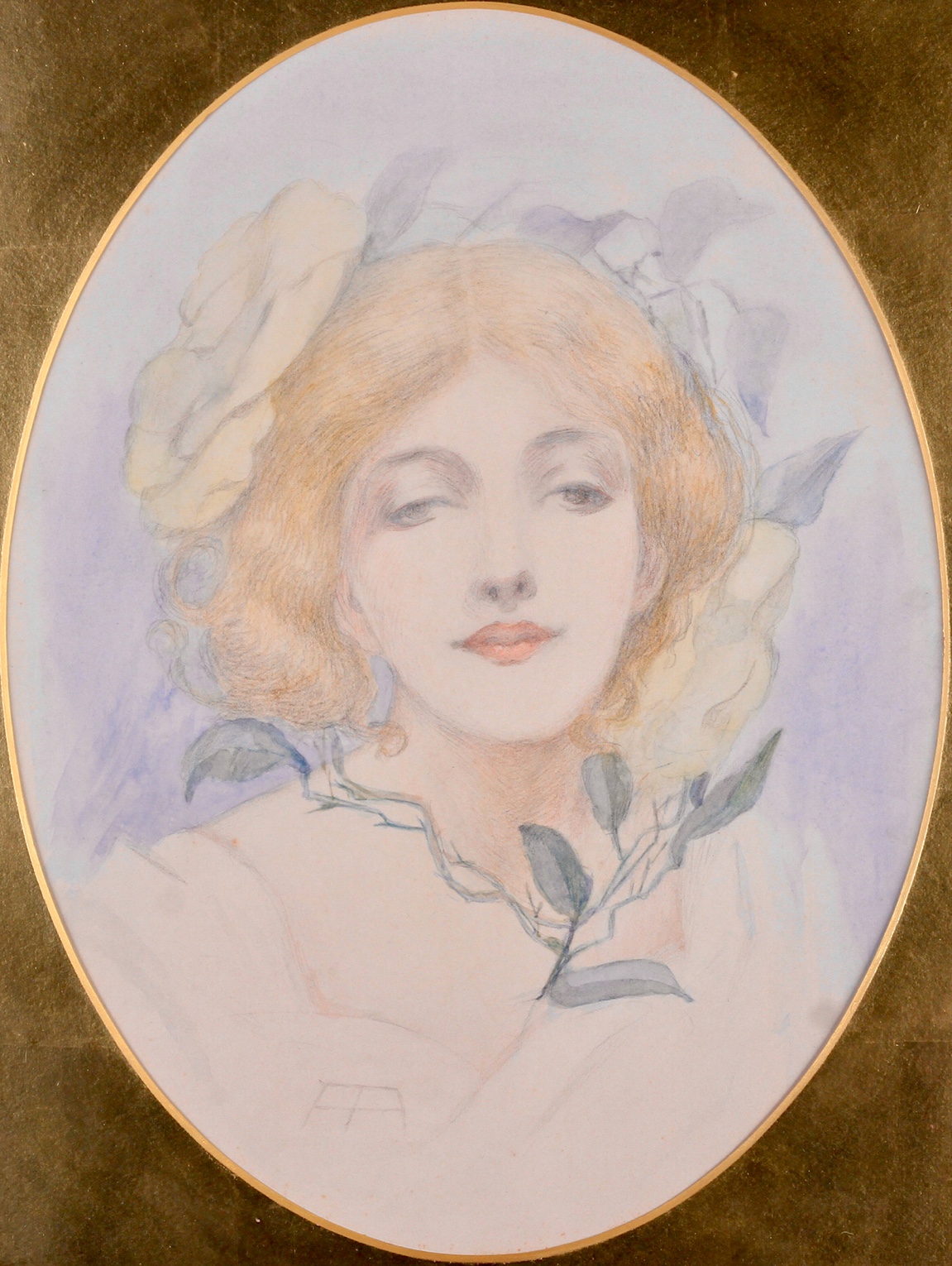 Belle Epoque Watercolour ‘Ophelia’ c.1890 (1 of 4)