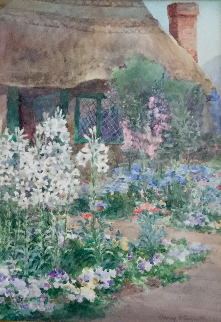Mary Stevens Watercolour - Cottage Garden (1 of 2)