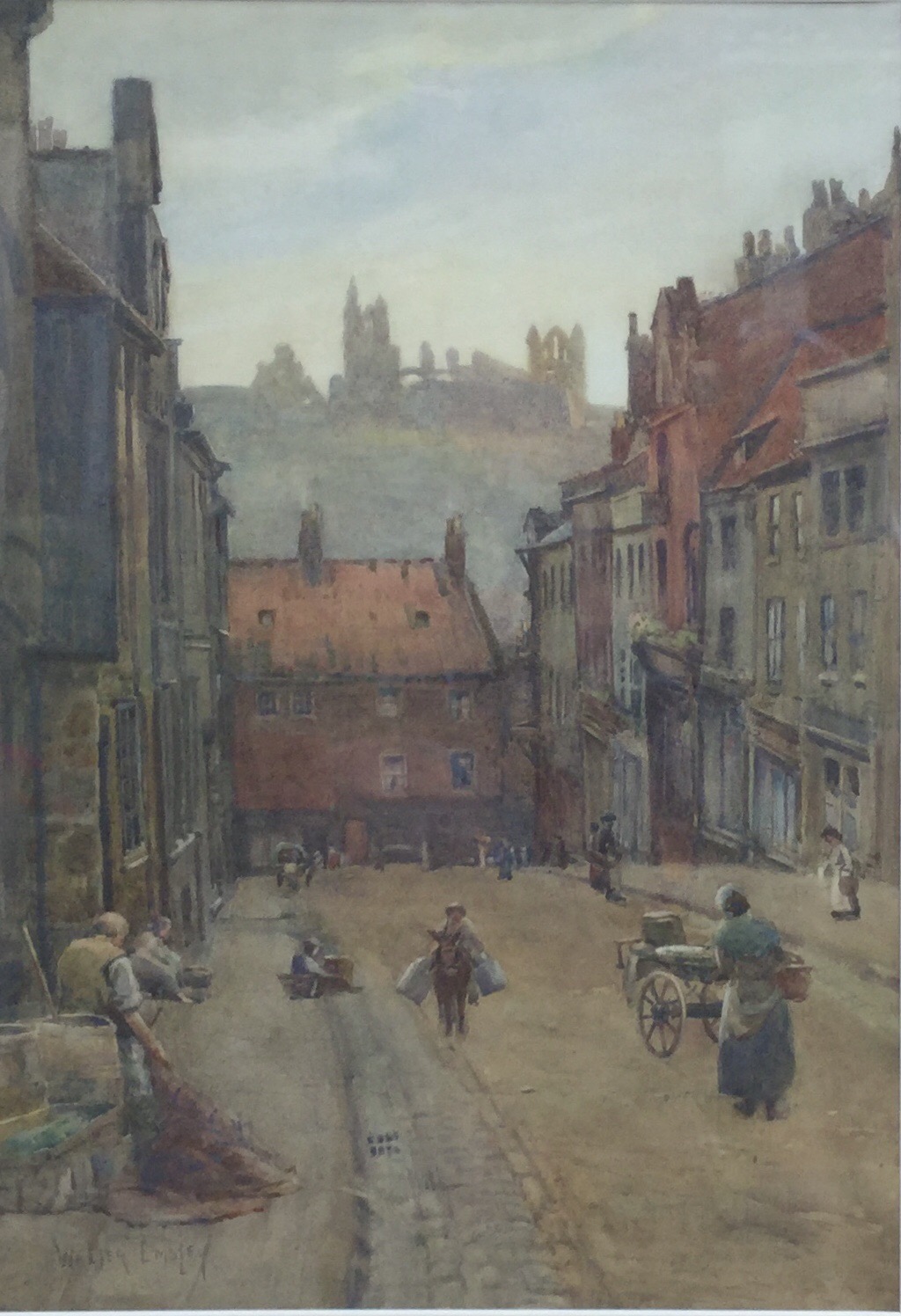 Walter Emsley Watercolour - Flowergate, Whitby, Yorkshire (1 of 3)
