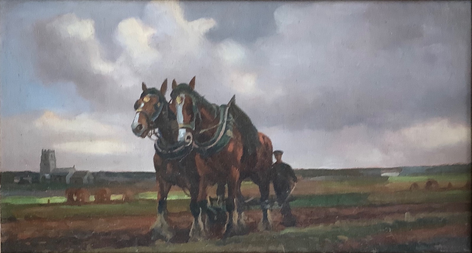 Geoffery Mortimer Oil Painting - The Plough Team (1 of 3)