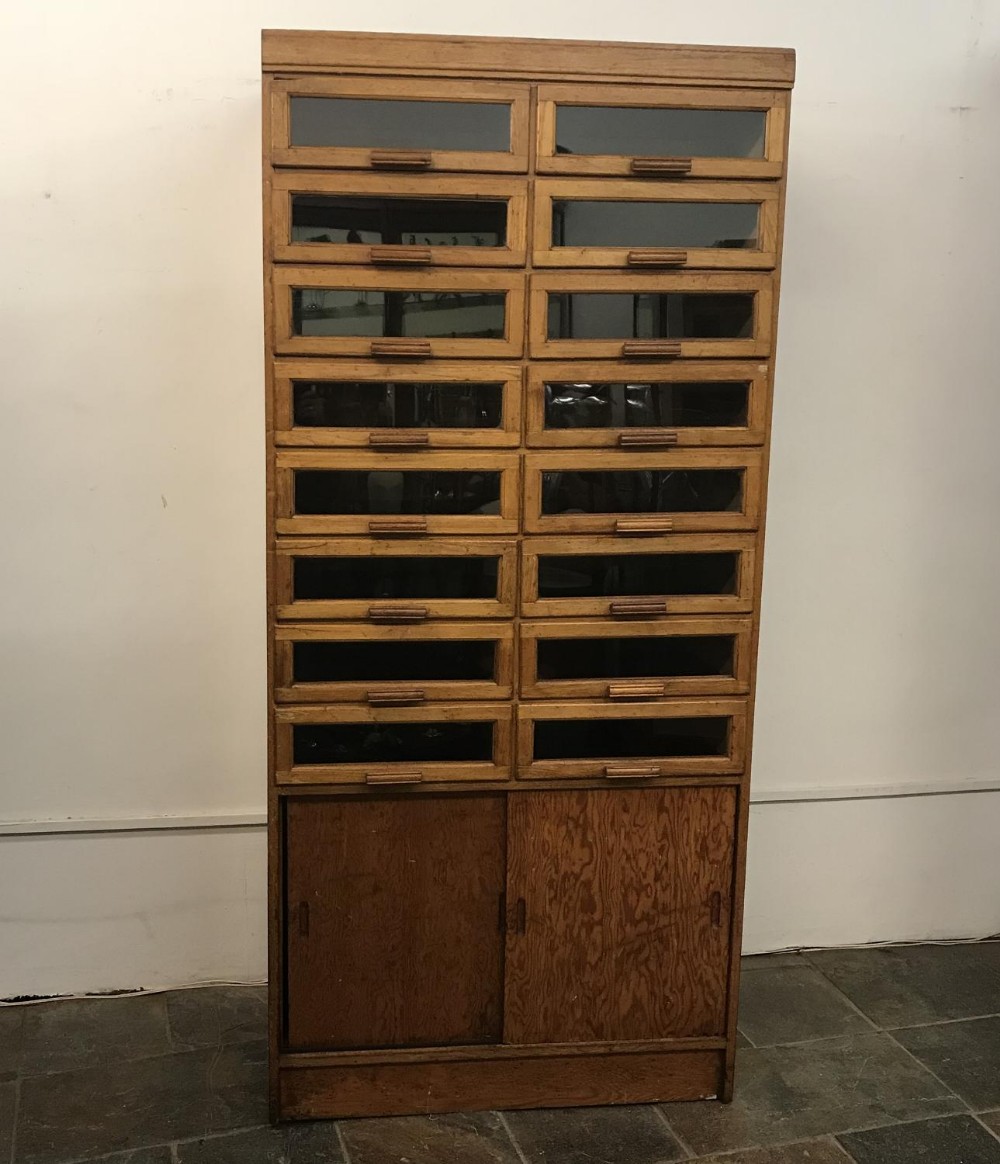 Oak Haberdashery Cabinet with Sliding Doors (1 of 6) Oak Haberdashery Cabinet with Sliding Doors (1 of 6)