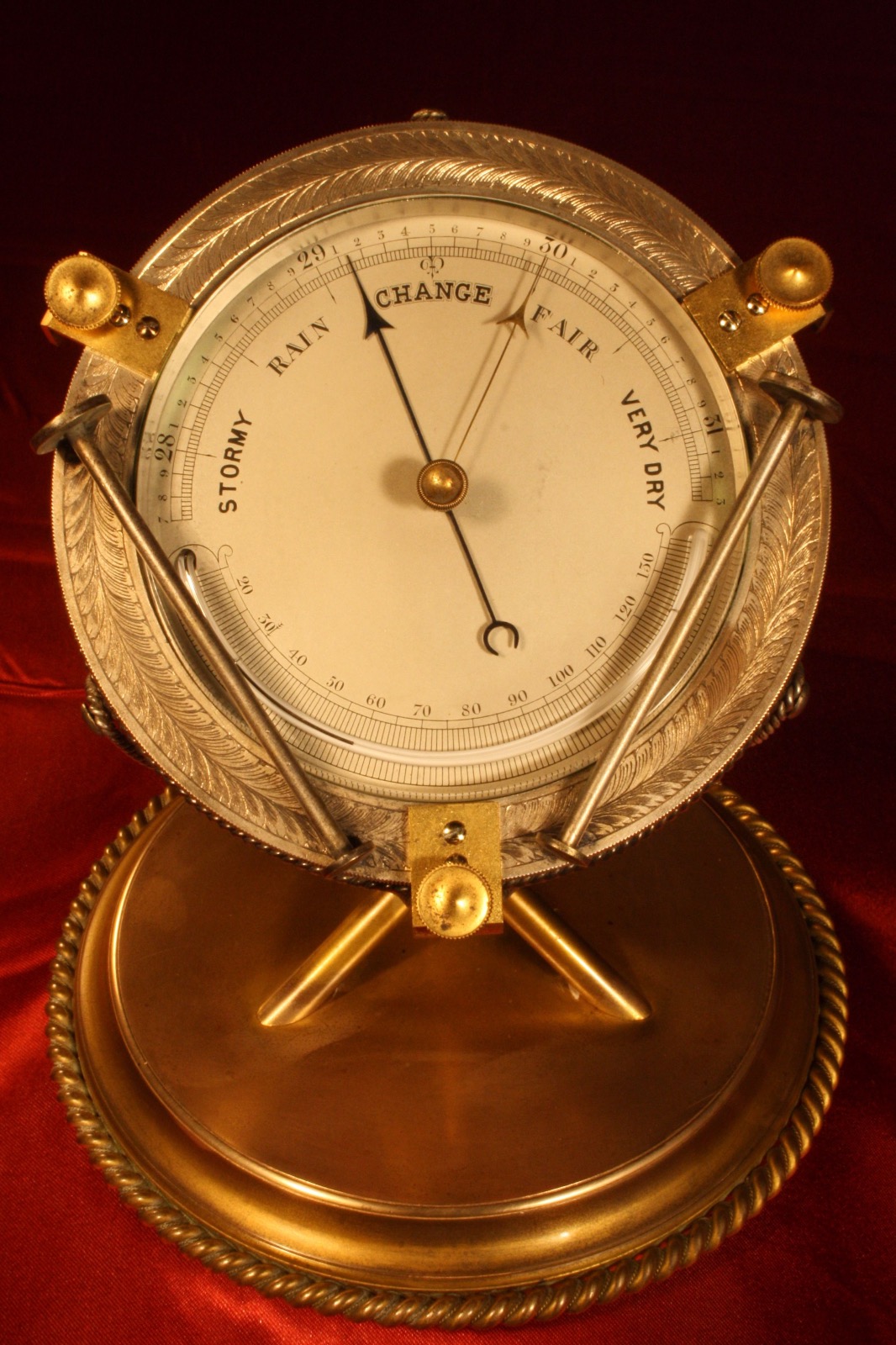 Timpani Novelty Desk Barometer by Betjemann c.1880 (1 of 9)