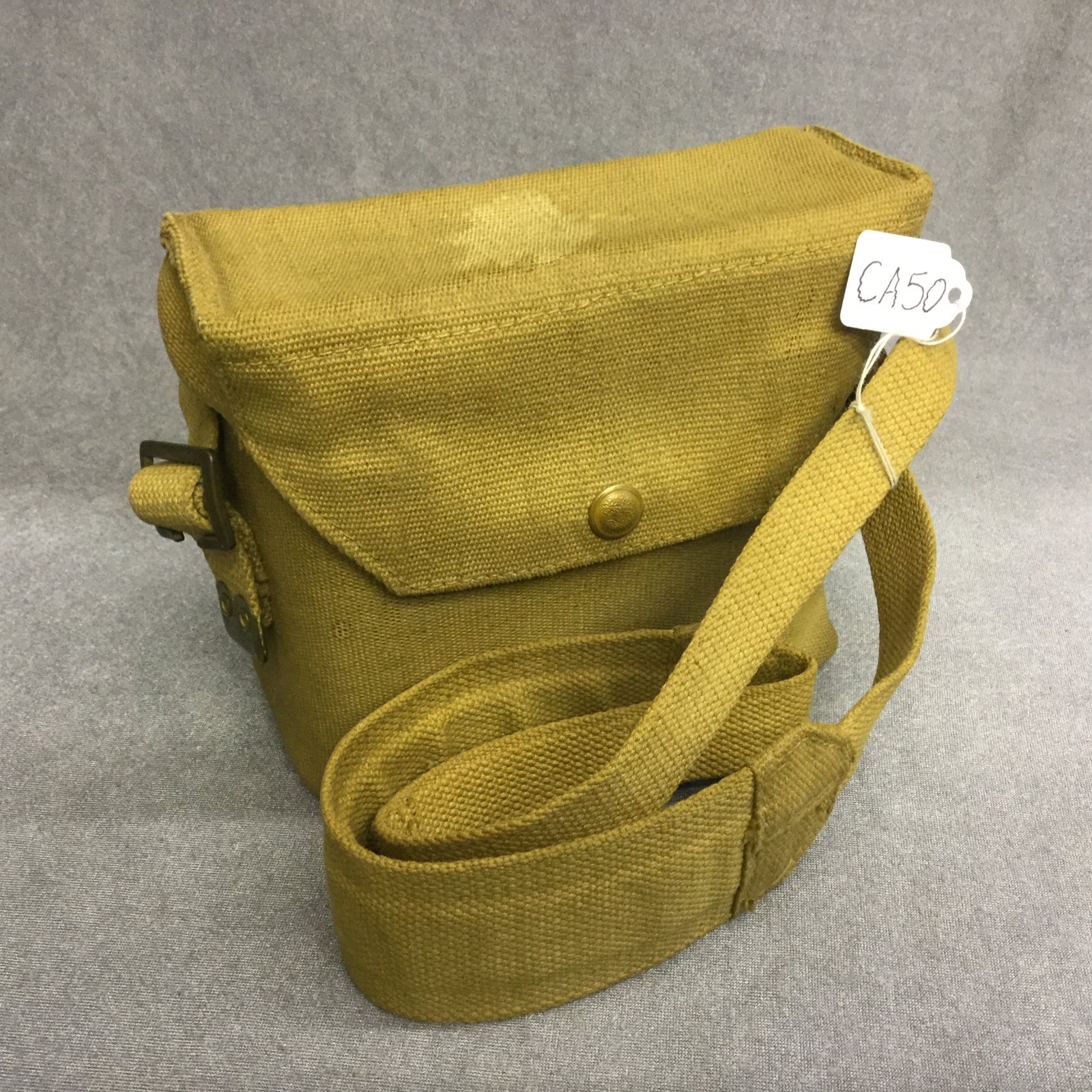 Khaki WW2 Standard Issue Binocular Case. M W + S Maker. 1942? Military