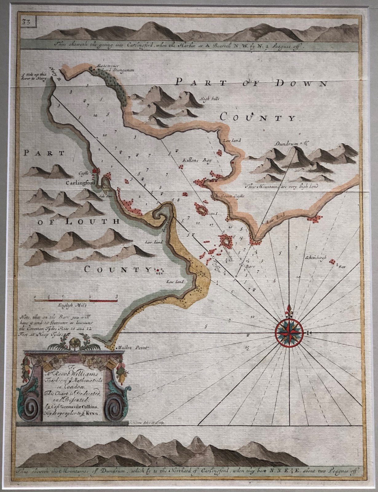 Chart of Carlingford Lough by Capt Greenvile Collins (1 of 1)