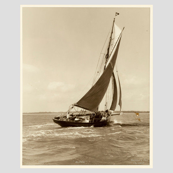 Yacht Alpha Early Silver Photographic Print by Beken of Cowes (1 of 1) Yacht Alpha Early Silver Photographic Print by Beken of Cowes (1 of 1)