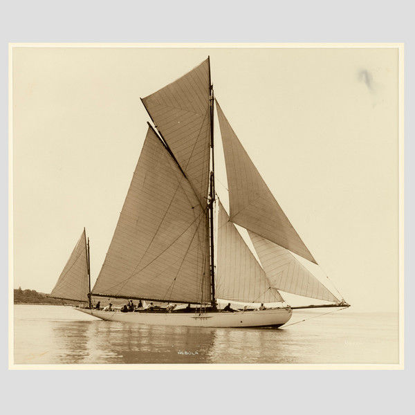 Yacht Nebula, Early Silver Photographic Print by Beken of Cowes (1 of 1)