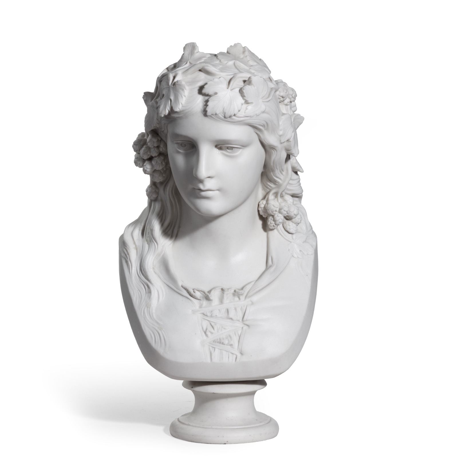 Copeland Parian Ware Bust of the 'Hop Queen' by Joseph Durham, Dated 1873 (1 of 1) Copeland Parian Ware Bust of the 'Hop Queen' by Joseph Durham, Dated 1873 (1 of 1)