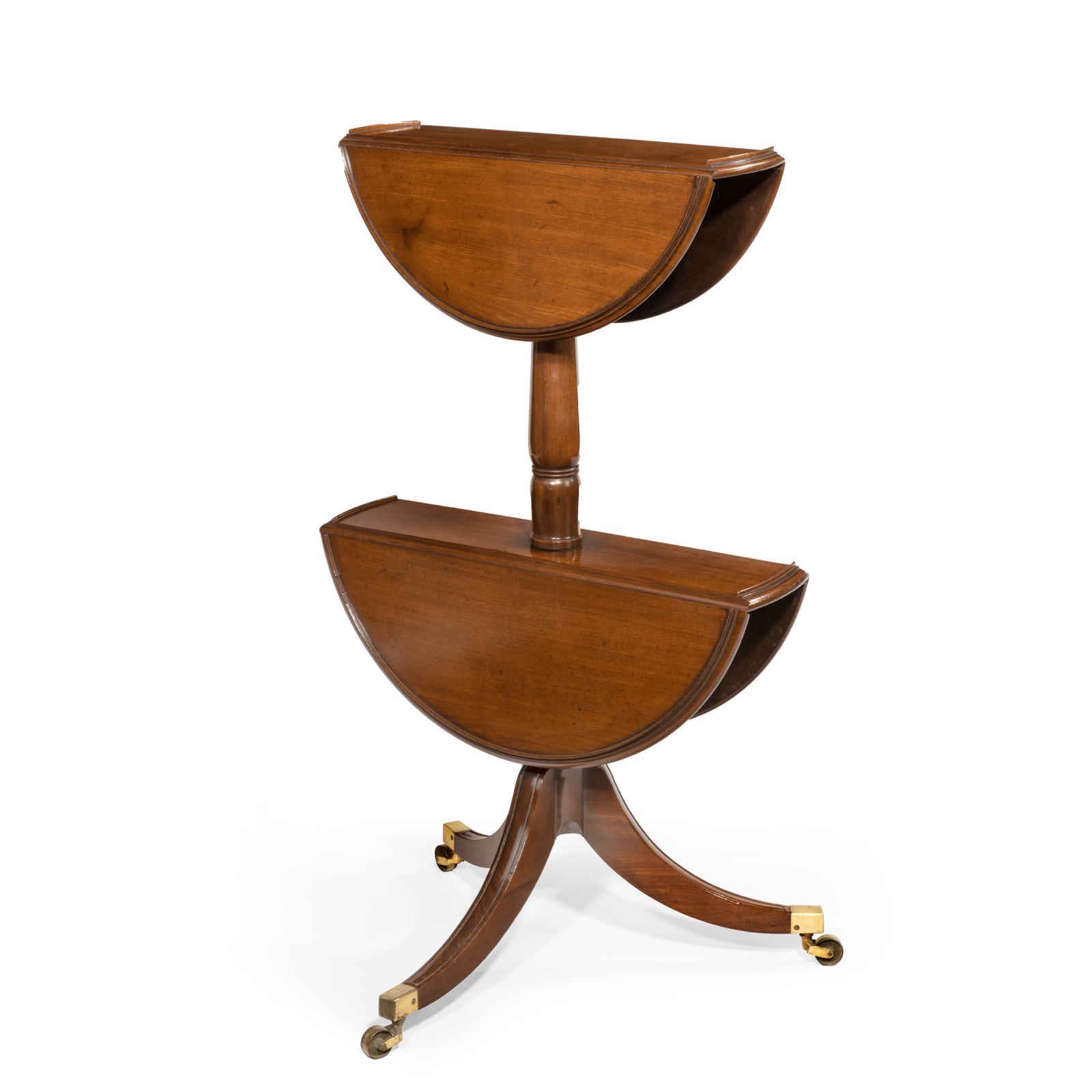 Late George III Mahogany Two Tier Folding Dumbwaiter (1 of 4)