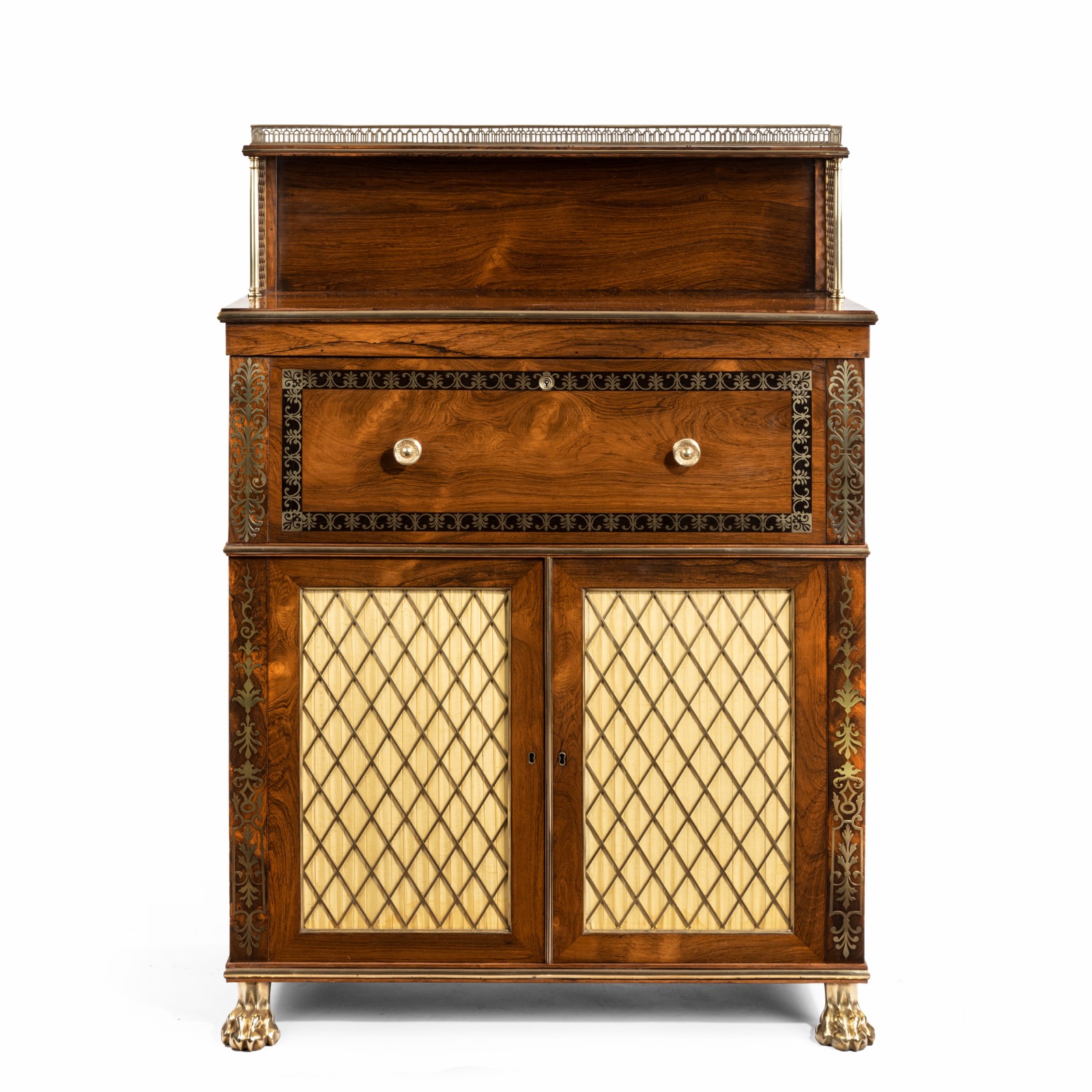 Regency Brass Inlaid Rosewood Secretaire Cabinet (1 of 10) Regency Brass Inlaid Rosewood Secretaire Cabinet (1 of 10)