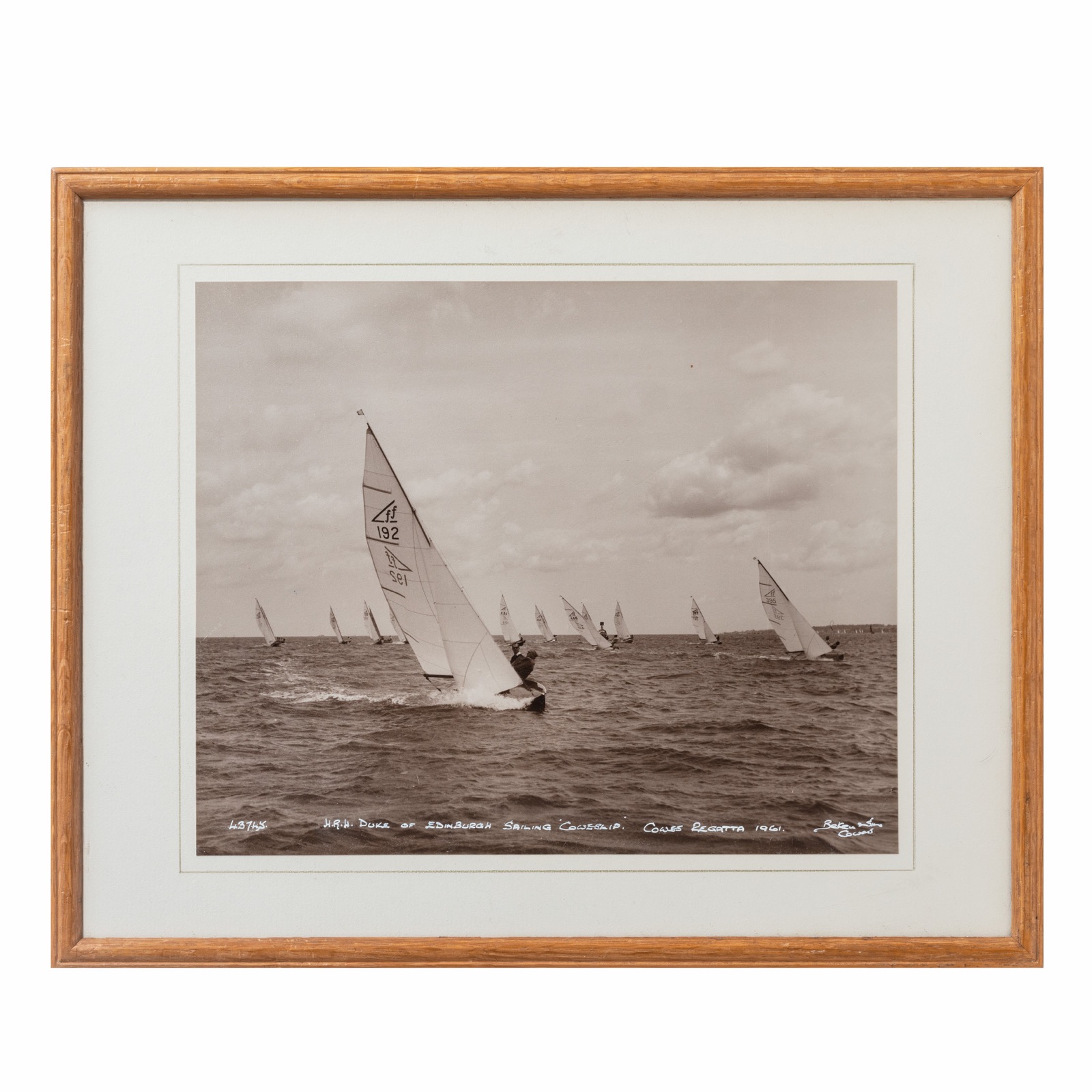 Original Beken Photograph of HRH Duke of Edinburgh Leading the Fleet (1 of 1)