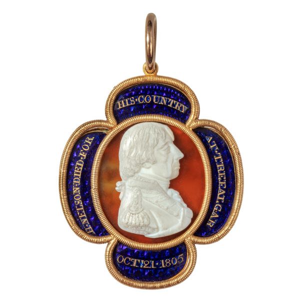 Gold, Enamel & Cameo Commemorative Pendant by William Tassie 1805 (1 of 1)