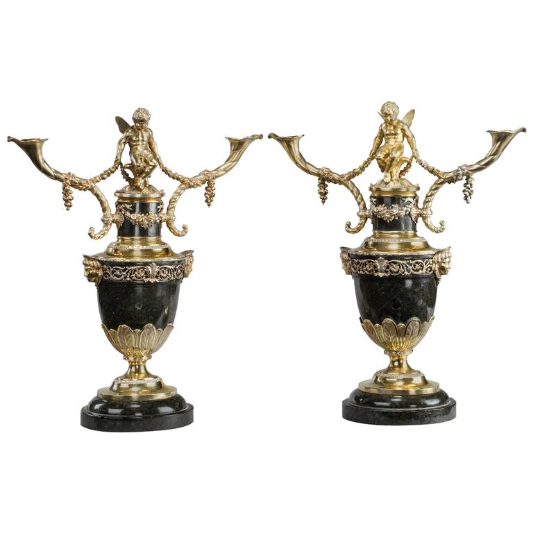 Superb Pair of Victorian Silver Gilt Candelabra (1 of 5)