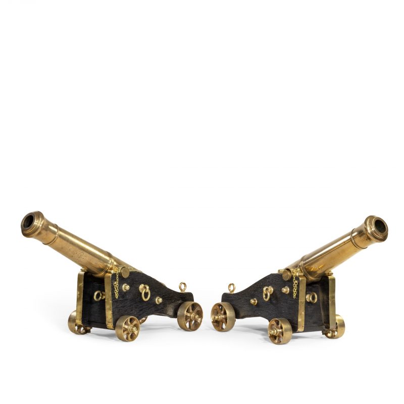 Pair of Bronze Cannon by McAndrew English c.1850 (1 of 12)