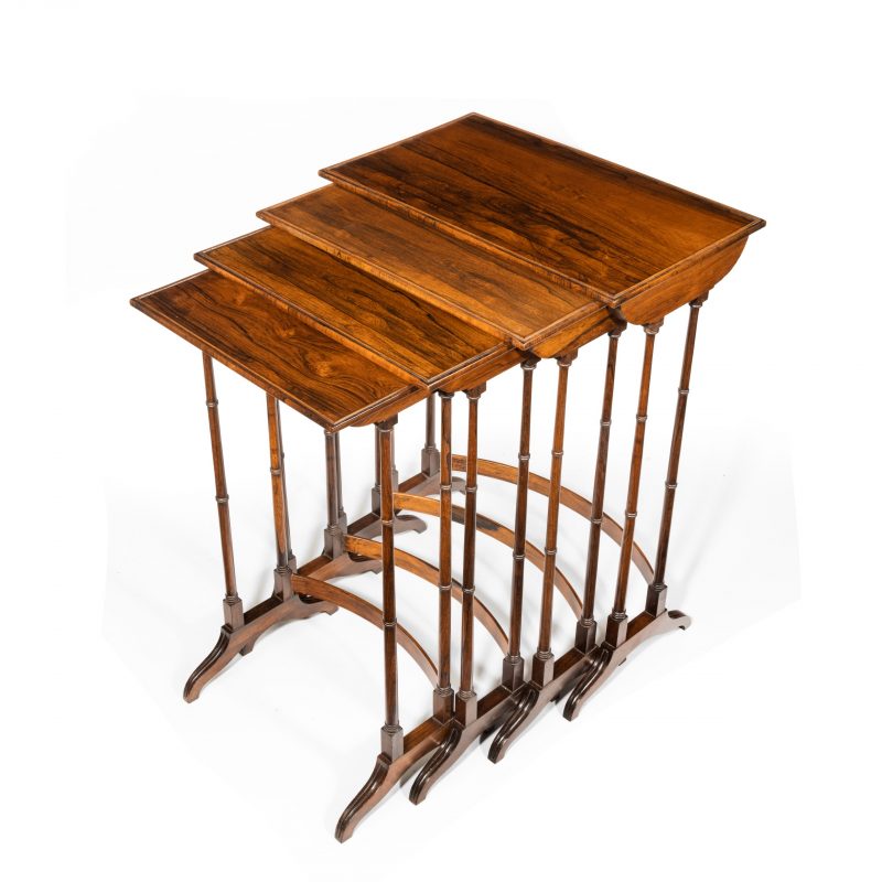 Attractive Nest of Regency Rosewood Quartetto Tables (1 of 5)
