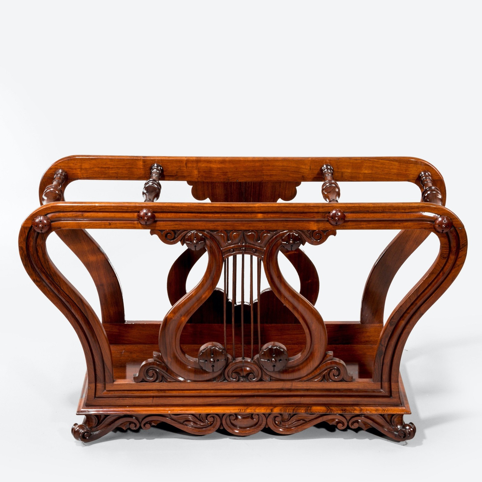 Unusual Late Regency Rosewood Music Roll Holder (1 of 3)
