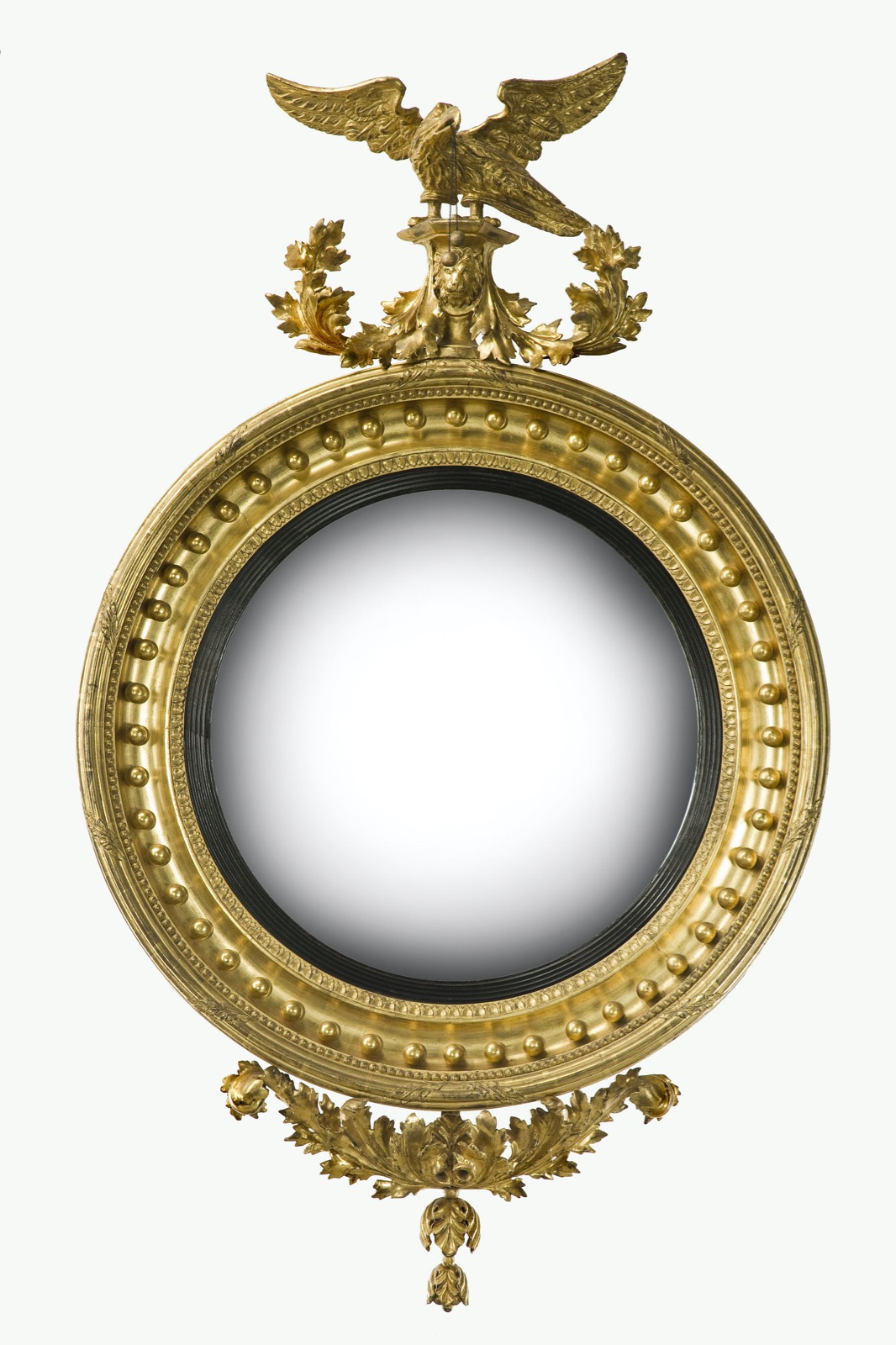 Large Regency Giltwood Convex Mirror (1 of 2) Large Regency Giltwood Convex Mirror (1 of 2)