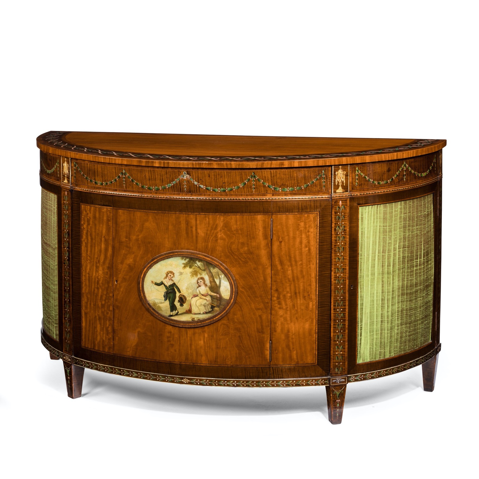 Satinwood Antique Demi-Lune Commode c.1870 (1 of 4) Satinwood Antique Demi-Lune Commode c.1870 (1 of 4)