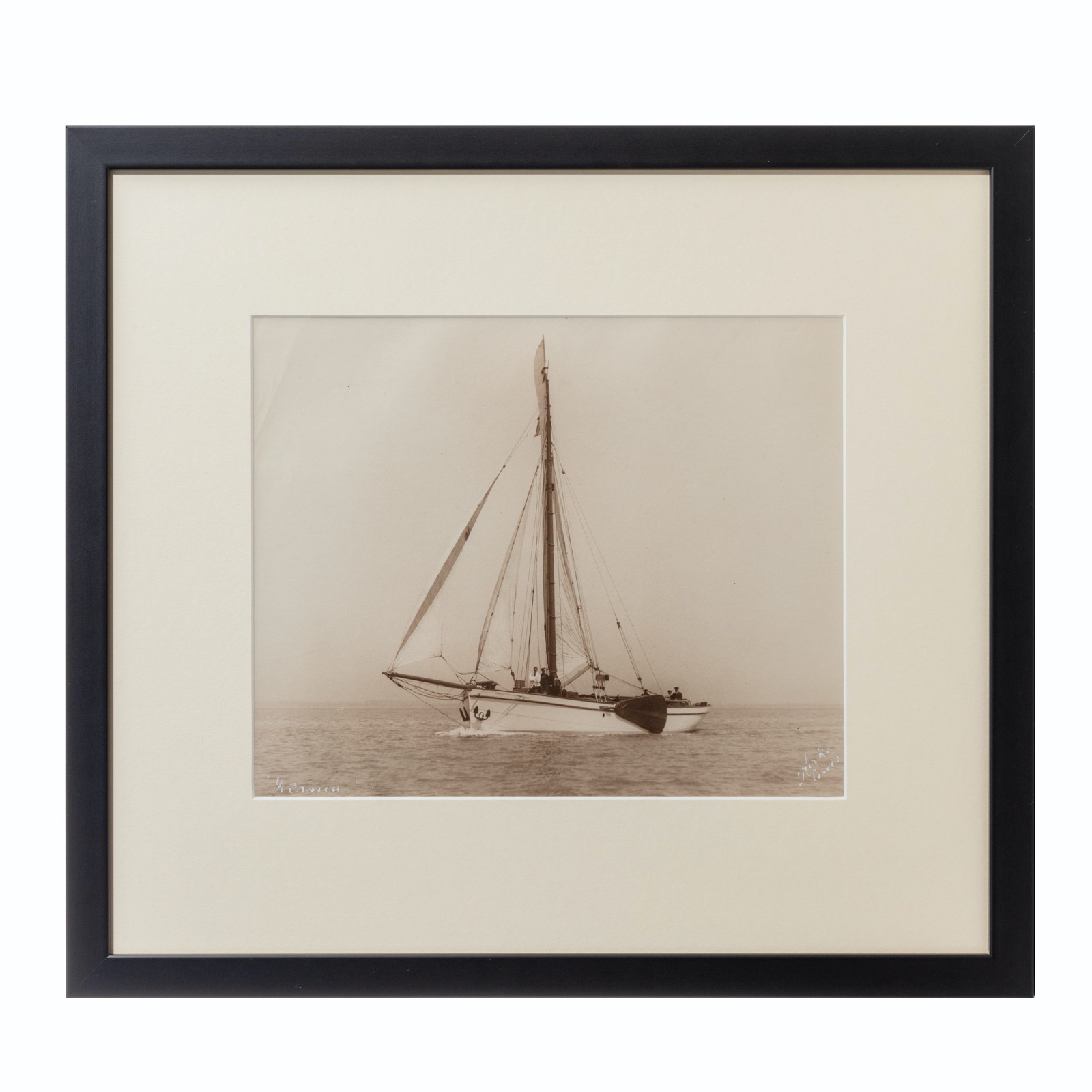 Pair of Original Prints of the Dutch Sailing Yacht Verona Signed Kirk Cowes (1 of 3)