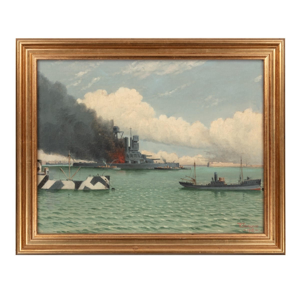 Oil on Canvas Seascape by T G Thurgood (1 of 4) Oil on Canvas Seascape by T G Thurgood (1 of 4)