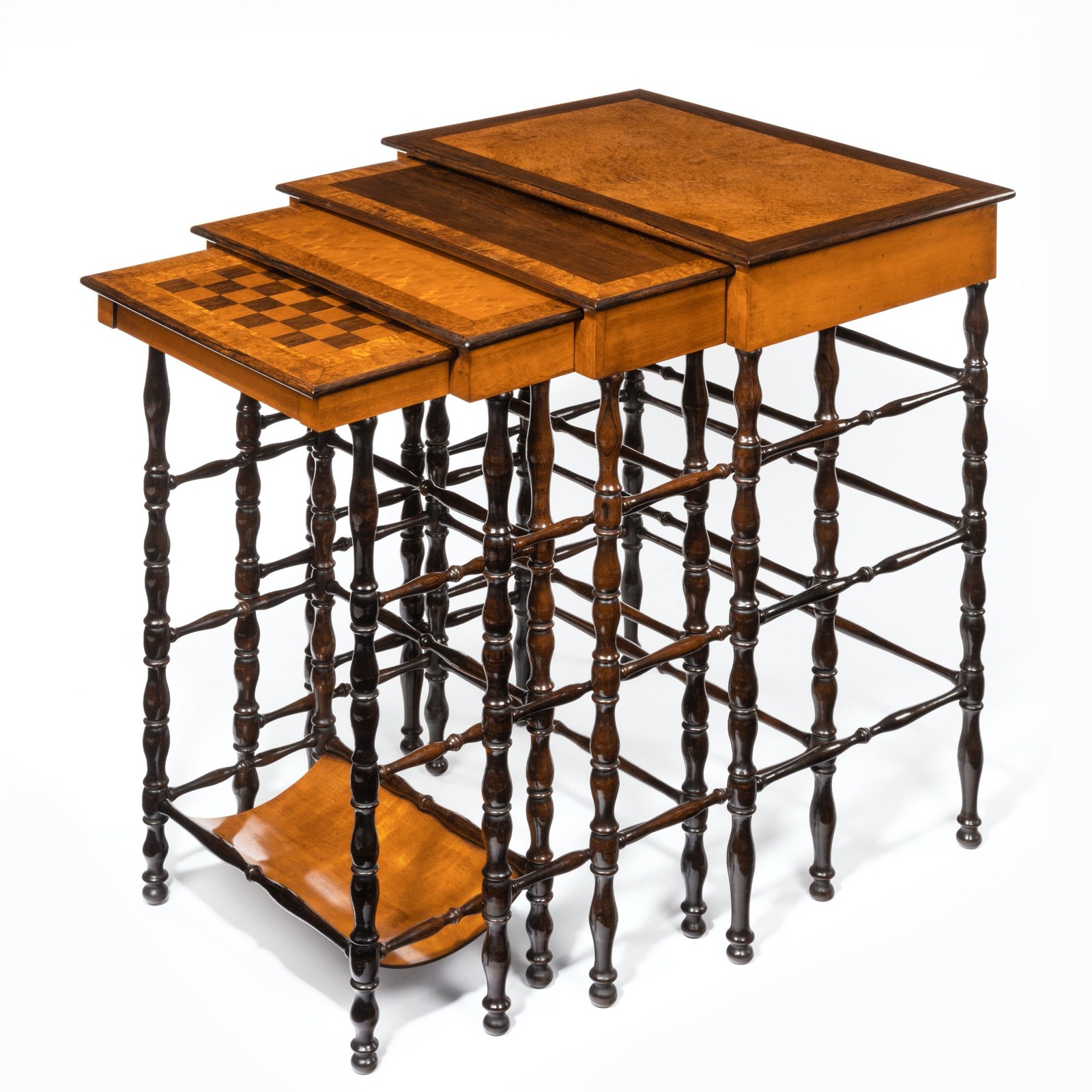 Nest of Regency Specimen Wood Tables by Gillows of Lancaster (1 of 9)