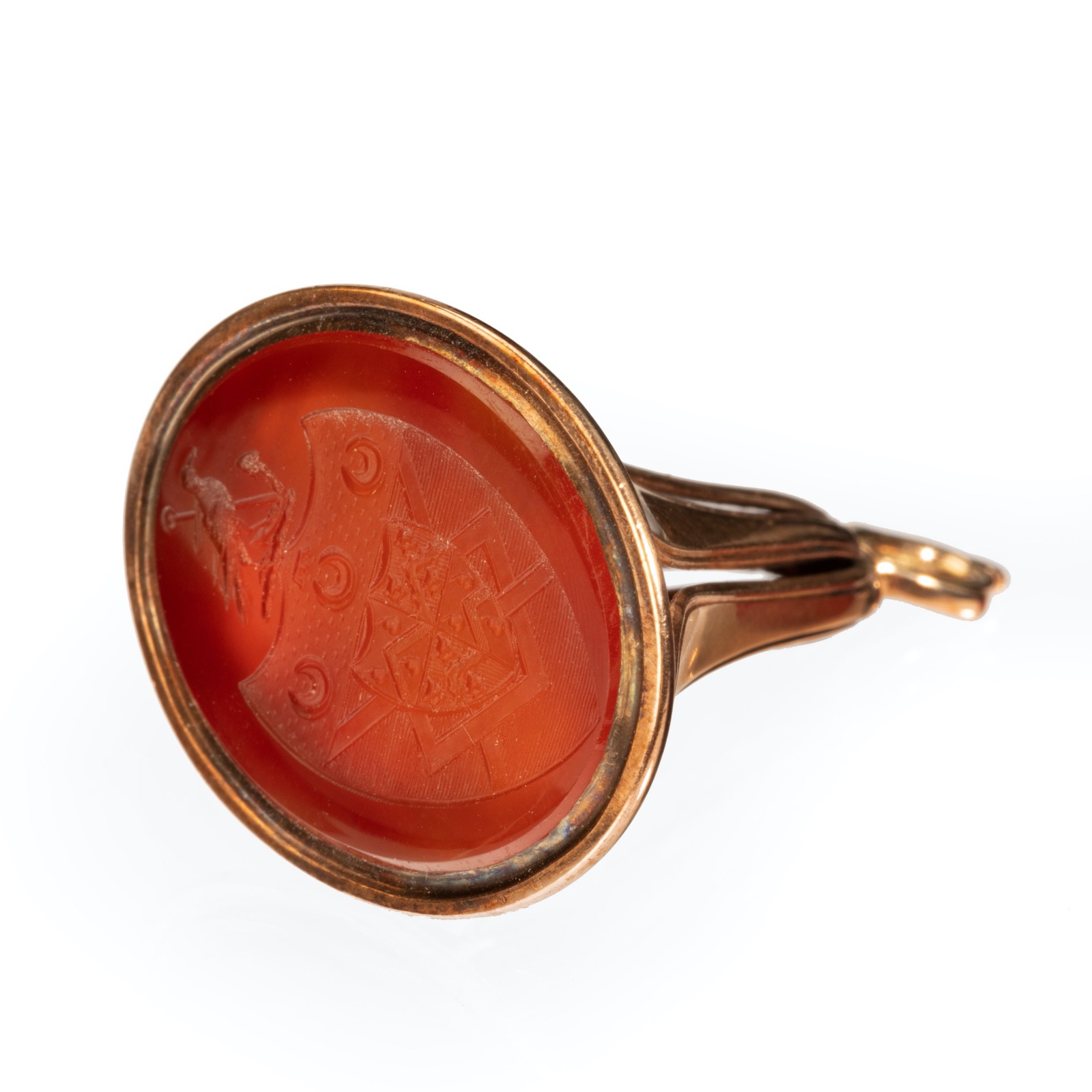 Captain Hood’s Gold & Hardstone Armorial Fob Seal (1 of 9)